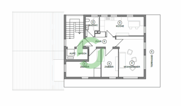 Wohn- und Geschäftshaus in zentraler Lage von Kornwestheim - Grundriss 3. OG (88057)