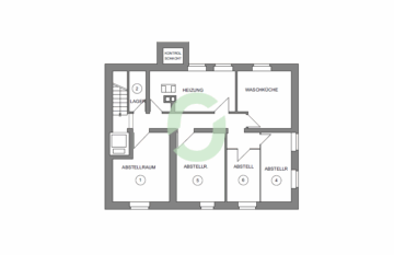 Wohn- und Geschäftshaus in zentraler Lage von Kornwestheim - Grundriss UG (91047)