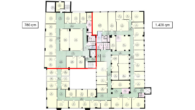 2. OG Variante Teilung - New Work ready: Variable Bürofläche vom Zellenbüro bis Open Space