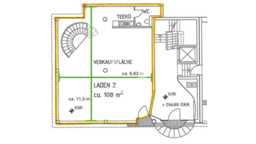 Attraktive Ladenfläche mit Schaufensterfront – 182 m² im EG/UG - EG (91851)