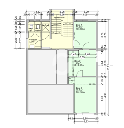 Gewerbefläche in zentraler Lage von Stuttgart-Mitte - Grundriss Charlottenstraße 25 (99224)