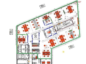 Vision-One – Gewerbekomplex mit Zukunft – möbilierte Fläche - Grundriss 4. OG (74931)