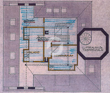 Stilvolle Bürovilla auf dem Hasenberg in Stuttgart - Grundriss 2. DG (73341)
