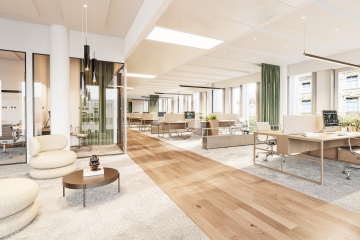 Neue Premium-Büros mit Dachgarten | Stuttgart-Mitte | ESG-Neubau - Open Space (94657)