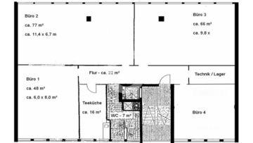 Modernes Büro am Wilhelmsplatz - Grundriss (91703)