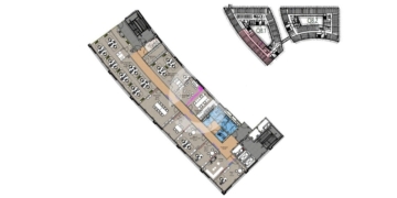 HOCHWERTIGE BÜRO- UND DIENSTLEISTUNGSGEBÄUDE AM NECKARPARK - Grundriss 3.OG, Mieteinheit 1 (86991)