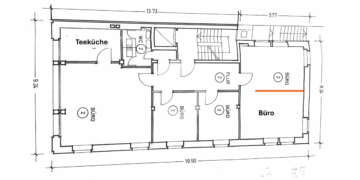 Bürofläche in zentraler Lage – 122 m² ab sofort frei - 1. OG (89061)