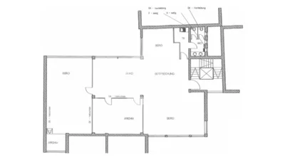 Attraktive Büroflächen im Stuttgarter Westen - Grundriss 1. OG (100592)