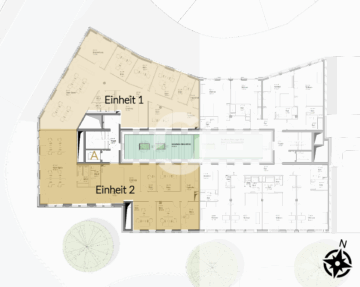 „Vier-Giebel“ – modernes Neubauprojekt im Zentrum Stuttgarts - 2. OG - 671 m² + Innenhof (91178)