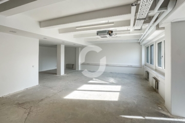 Lichtdurchflutete Bürofläche mit Glasbüros & flexiblem Ausbau - Rohbau Bürofläche (96092)