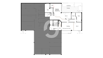 Lichtdurchflutete Bürofläche mit Glasbüros & flexiblem Ausbau - NE 5 (94700)