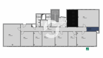 Modernisierte Büroflächen ab 300 m² in Top-Zustand - Grundriss 4.OG (88884)