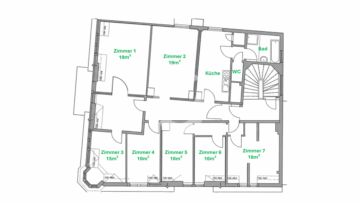 Großzügige Wohnfläche – ideal für Wohngemeinschaften - Grundriss (91138)