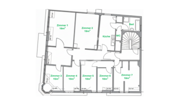 Großzügige Wohnfläche – ideal für Wohngemeinschaften - Grundriss (93113)