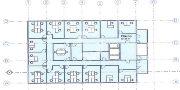 Gepflegte Bürofläche in Stuttgart Möhringen - Grundriss 2. OG (82011)