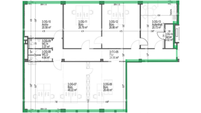 Büro in Stuttgart-Bad Cannstatt | Solide Ausstattung, ÖPNV & Parkplätze - 3. OG links - 212m² (97822)