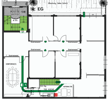 Modernisierte Kosmetik-/Praxisfläche mit Büro in zentraler Lage - Grundriss EG (89976)