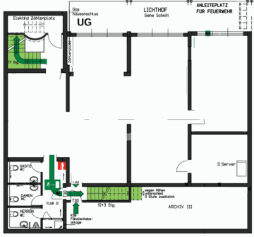 Modernisierte Kosmetik-/Praxisfläche mit Büro in zentraler Lage - Grundriss UG (89975)
