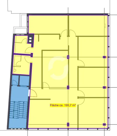 Helle Bürofläche mit 195 m² in Stuttgart-Mitte - 1. OG - 195 m² (100688)