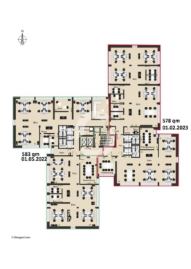 Bürofläche neben Daimler Headquarter - Grundriss (75509)