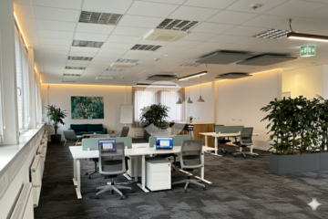Helle Großraumbüros! Teilbar ab 190 m² - Unverbindliche Visualisierung (96801)