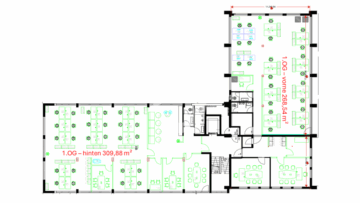 Helle Großraumbüros! Teilbar ab 190 m² - 1.OG (89435)