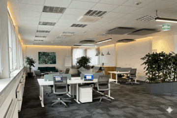 Helle Großraumbüros! Teilbar ab 190 m² - Unverbindliche Visualisierung (89431)