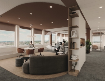 Repräsentative Büroflächen mit Weitblick im Stuttgarter Tor - Visualisierungen Musterbüro (87929)