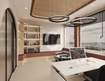 Repräsentative Büroflächen mit Weitblick im Stuttgarter Tor - Visualisierungen Musterbüro (93452)