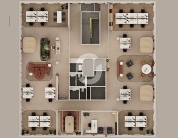 Repräsentative Büroflächen mit Weitblick im Stuttgarter Tor - Mustergrundriss (93454)