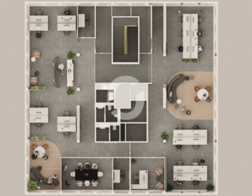 Repräsentative Büroflächen mit Weitblick im Stuttgarter Tor - Mustergrundriss (93453)