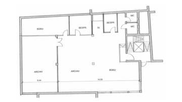 EG-Einheit – direkt im Hinterhof mitten im Westen - Grundriss EG (89396)