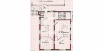 Büroräume mit Potenzial – ruhig gelegen, gut erreichbar - Vorderhaus Grundriss OG (88442)