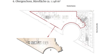 Urban arbeiten am Rotebühlplatz – top angebundene Büroflächen ab 498 m² - 6. OG, Einheit 2 (93161)