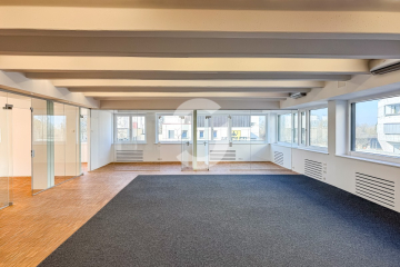 Lichtdurchflutete Bürofläche mit Glasbüros & flexiblem Ausbau - Großraumbüro (94684)