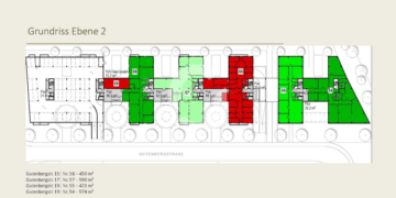 Funktionale Büroflächen im Gutenberg-Quartier - Ebene 2 (97114)