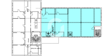 Büroloft – direkt im Zentrum - Grundriss 3.OG - Hinterhaus (77743)
