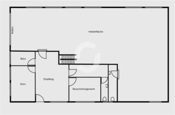 Perfekt für Handwerker – Lagerhalle mit Büro im Stuttgarter Osten - Grundriss (87841)