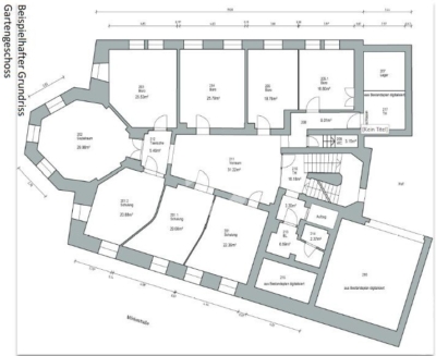 Büroetage in gefragter Lage I Karlshöhe - Grundriss Gartengeschoss (97321)