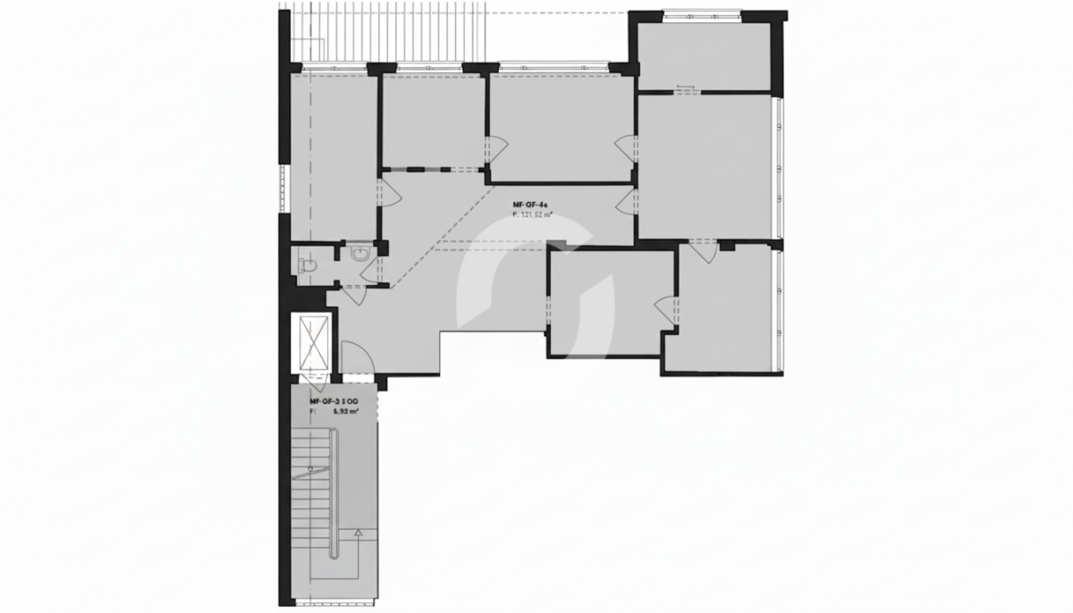 zentrale Praxisfläche am Berliner Platz - 1. OG Grundriss Visualisiert (89597)