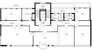 Bürogebäude am Wilhelmsplatz + große Tiefgarage - 3. OG (80497)