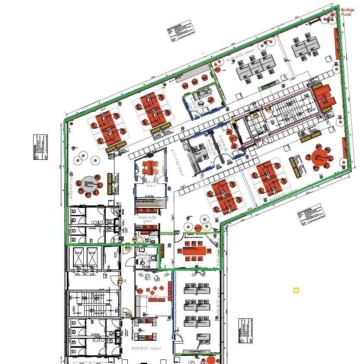 Möbilierte Büroflächen im VisionOne - Grundriss (74942)